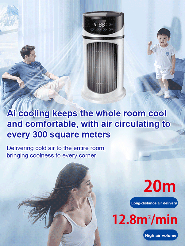 【Cools the entire room in 90 seconds】❄️ Portable air cooler—ready to use anywhere