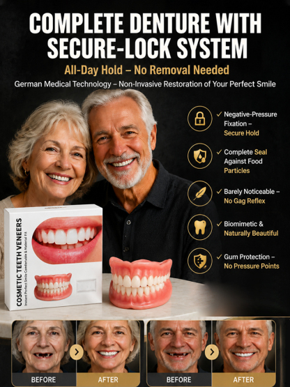 100% Realistic and Comfortable Dentures | Painless, No Glue Required丨Unisex