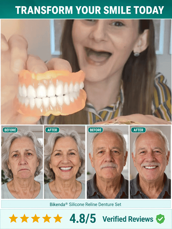 DIYcos New Full Upper and Lower Teeth Set🦷 Get a charming smile in 1 second – no need to endure the pain of dental visits or spend a fortune!