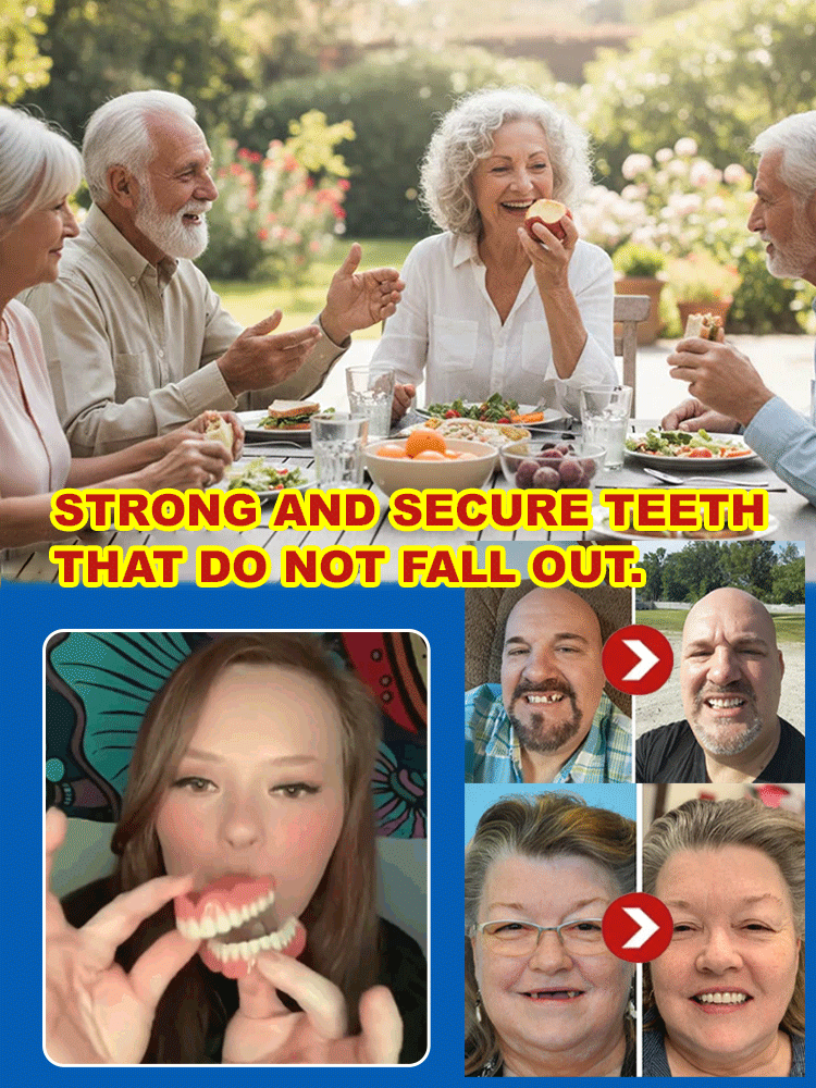 【Medical Grade Dentures】No adhesive needed, buy 1 get 1 free! Crazy deal