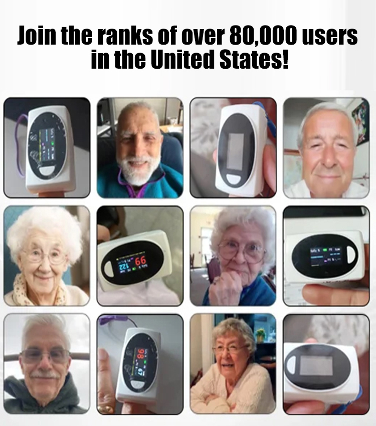 【Finger-Clip Pulse Oximeter】✌️No finger pricking required👍99% Accuracy⌚️Measure your blood sugar, blood pressure, cholesterol, blood oxygen, and heart rate precisely in just 5 seconds.