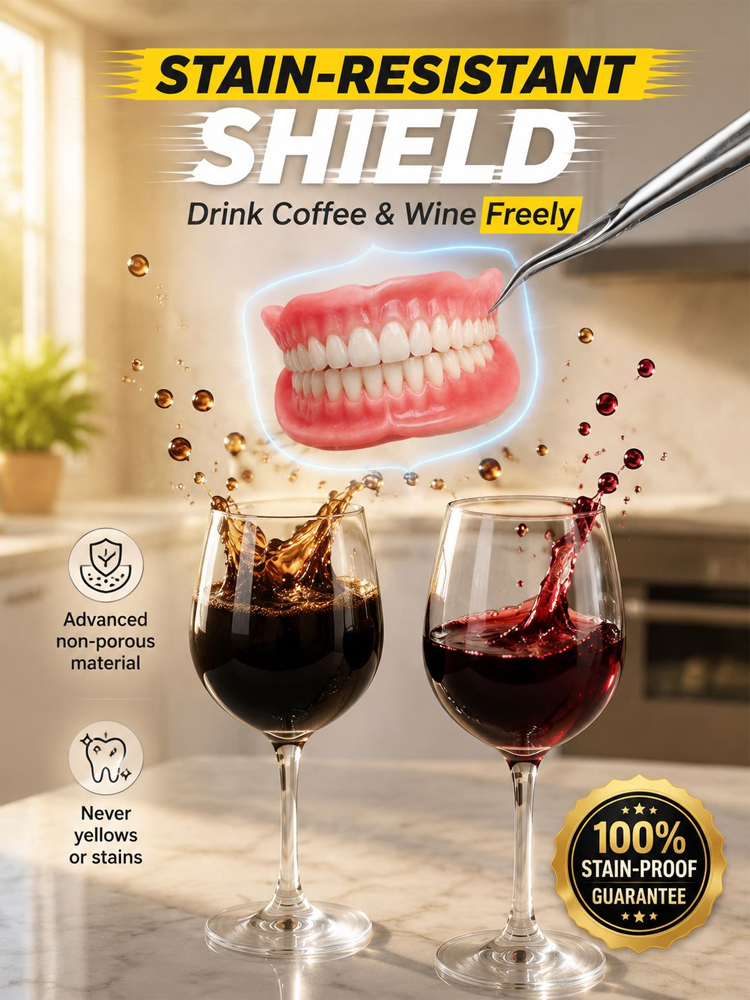 100% Realistic and Comfortable Dentures | Painless, No Glue Required丨Unisex