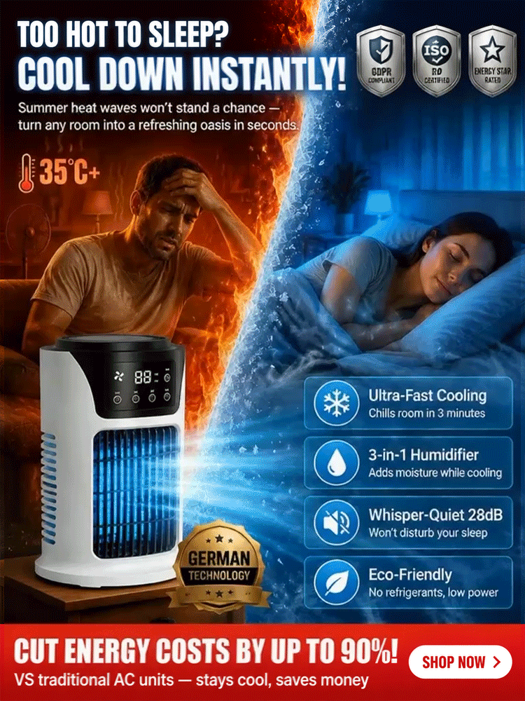 【New Desktop Silent Cooling Fan with Night Light】❄️Cools the entire room in 90 seconds