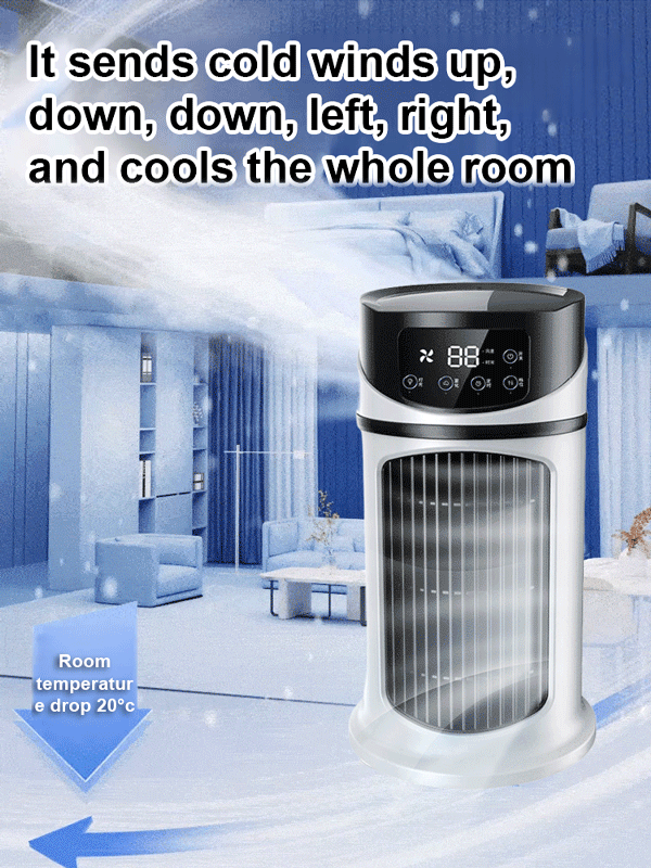 【Cools the entire room in 90 seconds】❄️ Portable air cooler—ready to use anywhere