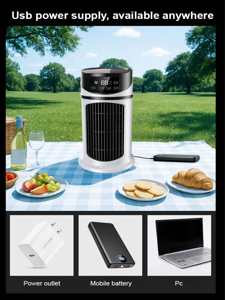【Cools the entire room in 90 seconds】❄️ Portable air cooler—ready to use anywhere