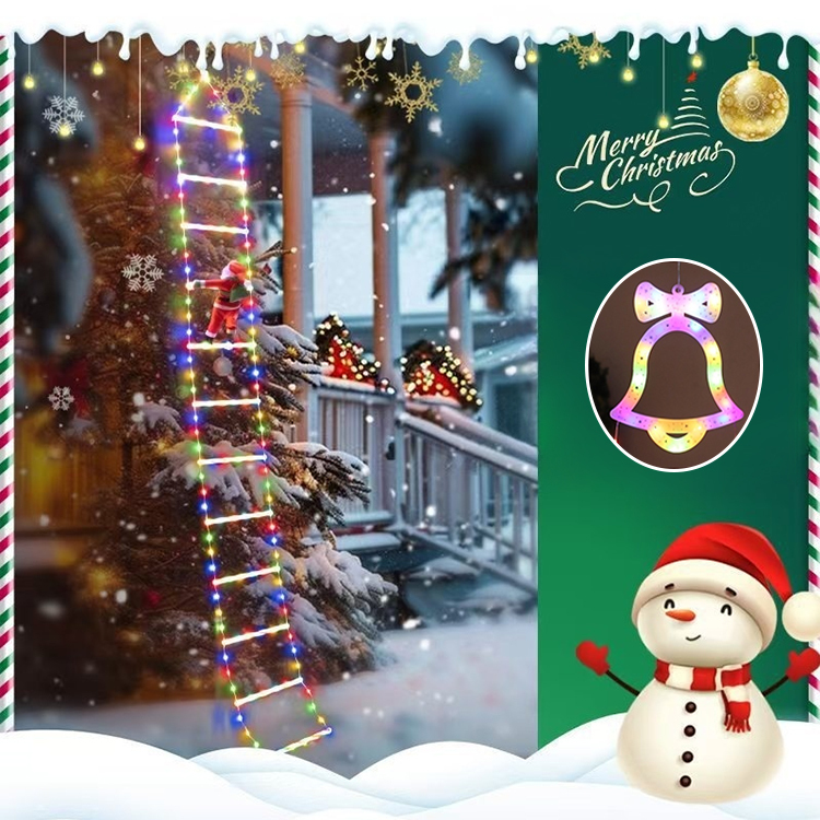 Weihnachtsmann-Kletterkette mit Lichtern