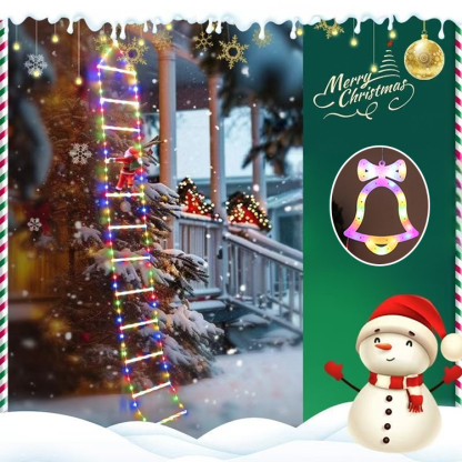 Weihnachtsmann-Kletterkette mit Lichtern