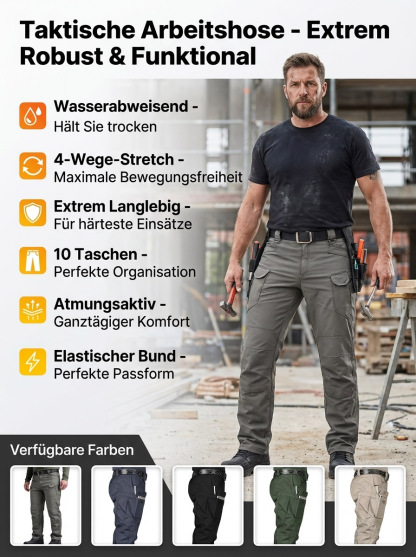 2026 neue taktische Funktionshose – 4-Wege-Stretch & wasserdicht