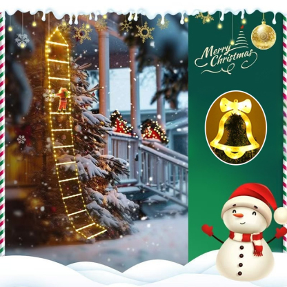 Weihnachtsmann-Kletterkette mit Lichtern