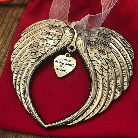 🎄EARLY CHRISTMAS SALE - Christmas Ornaments Angel Wings Bell🎅