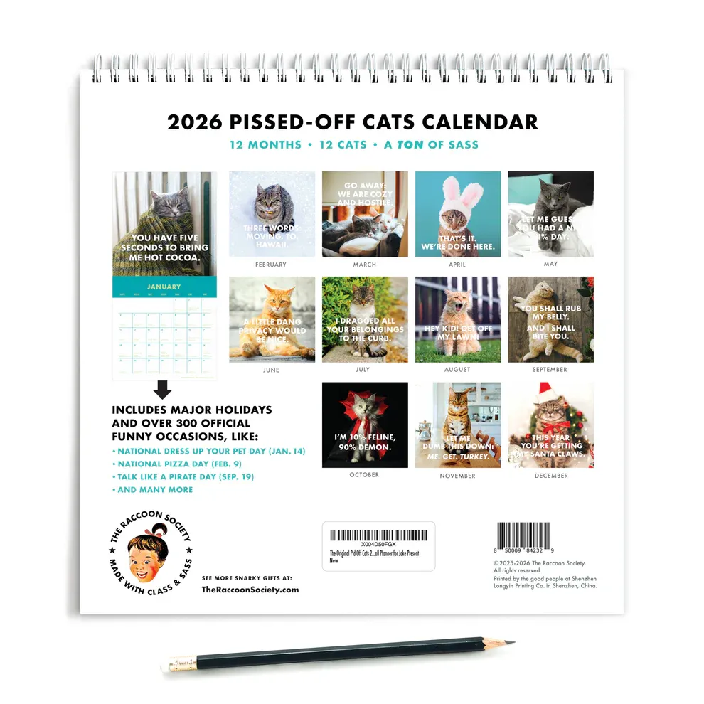 2026 Pissed-off Cats Calendar