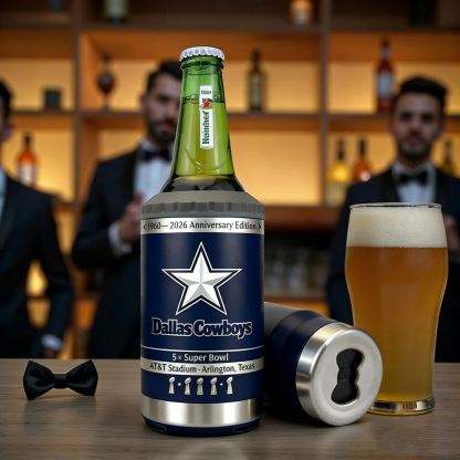Dallas Cowboys 1960�C2026 Anniversary Edition Can Cooler