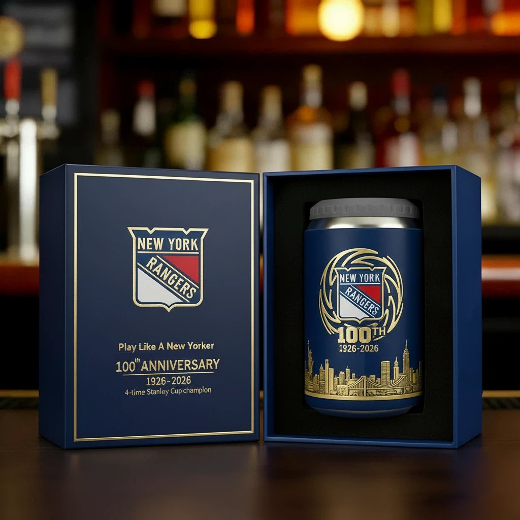 New York Rangers 100th Anniversary Can Cooler Holder