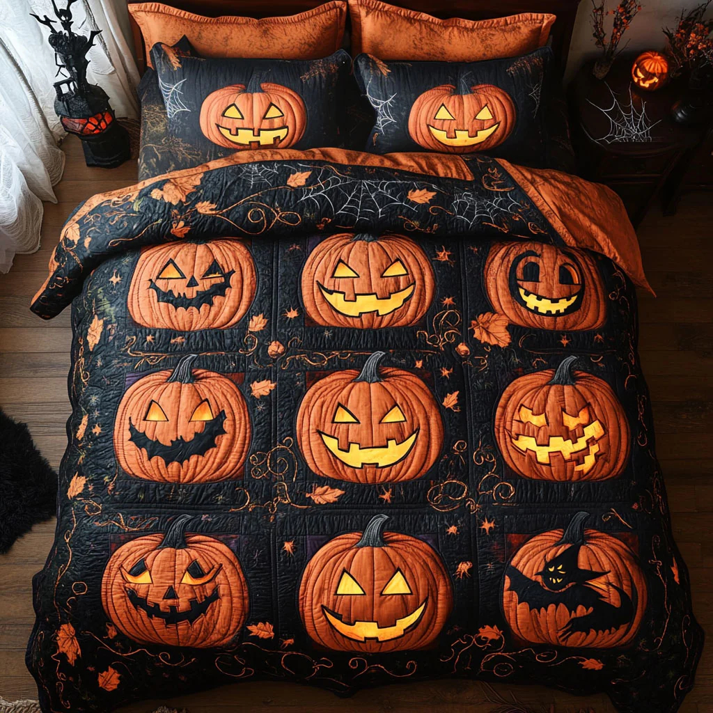 Pumpkin Topple Duvet Cover Set