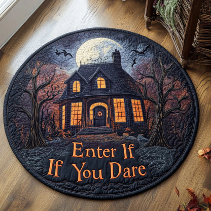 Halloween Theme Quilted Round Mat