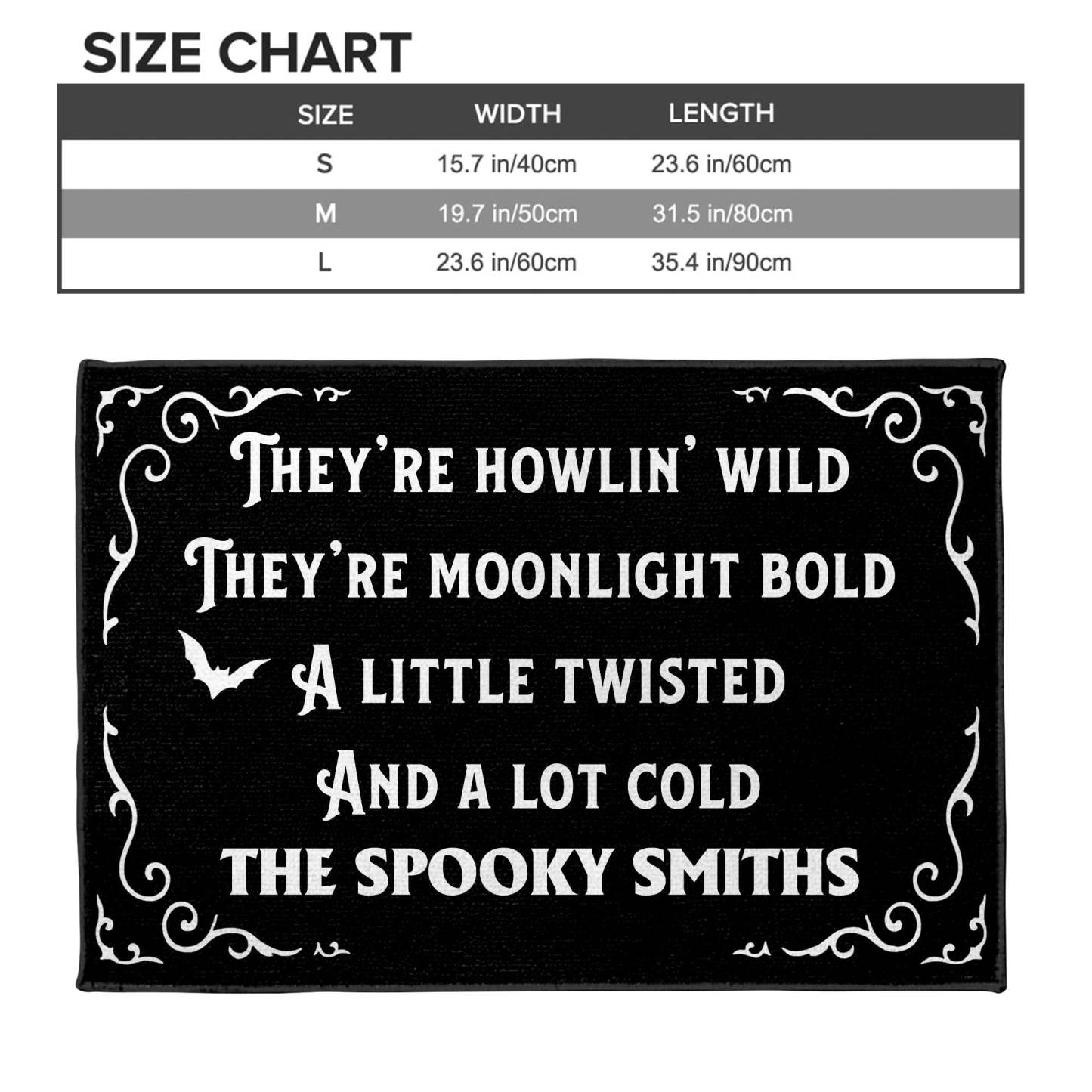 They're Howlin' Wild, Moonlight Bold, Spooky Personalized Doormat, Gift For Family and Halloween Lovers  5.0