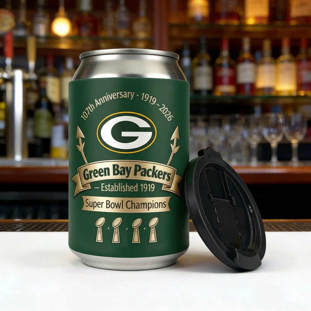 Green Bay Packers 2026 Anniversary Edition Can Cooler