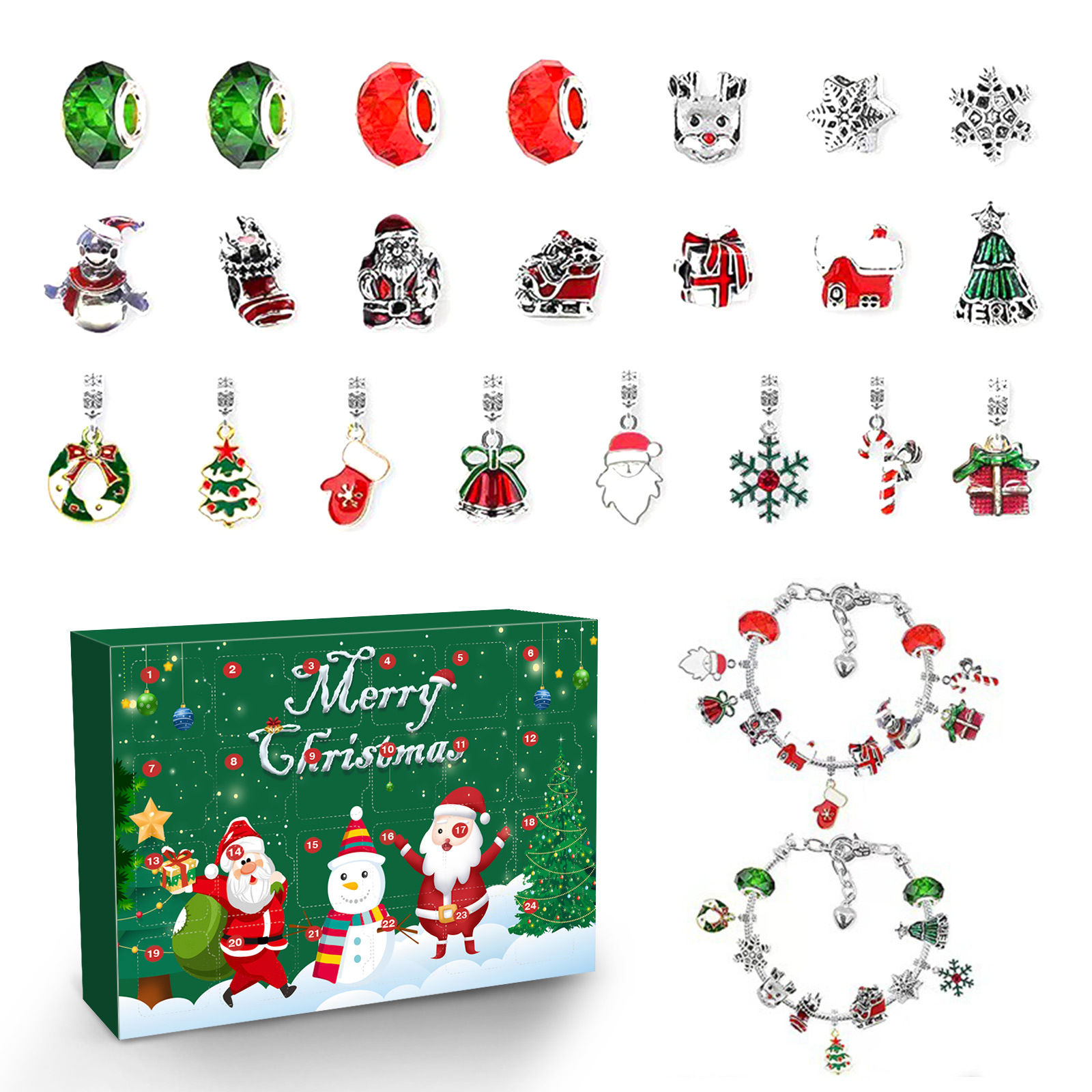 💥Buy 2 Free Shipping💥DIY Christmas Advent Calendar Bracelets Set 🎁
