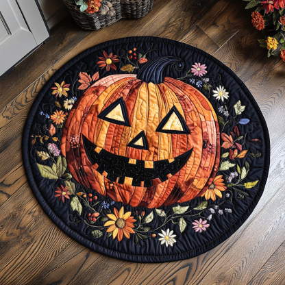 Halloween Theme Quilted Round Mat