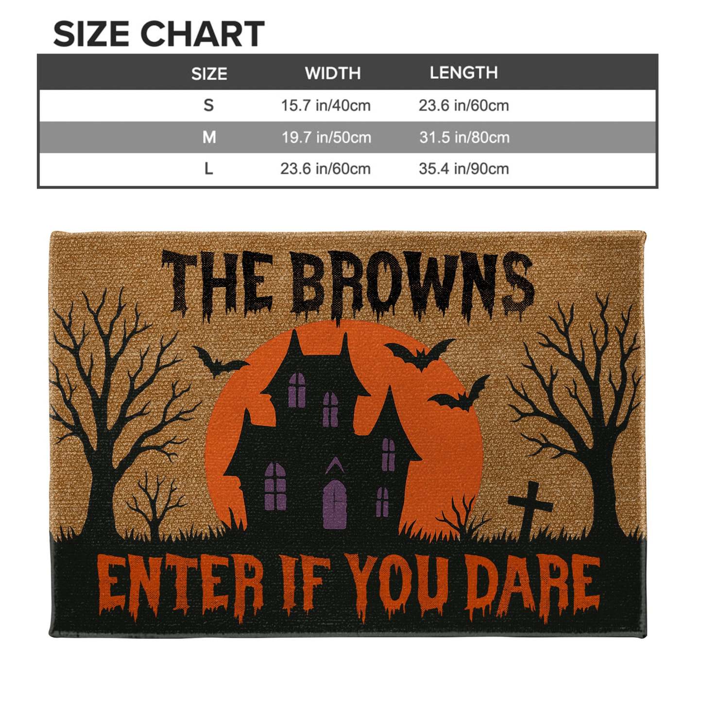Enter If You Dare Haunted House Design, Personalized Custom Doormat, Gift For Home Owners