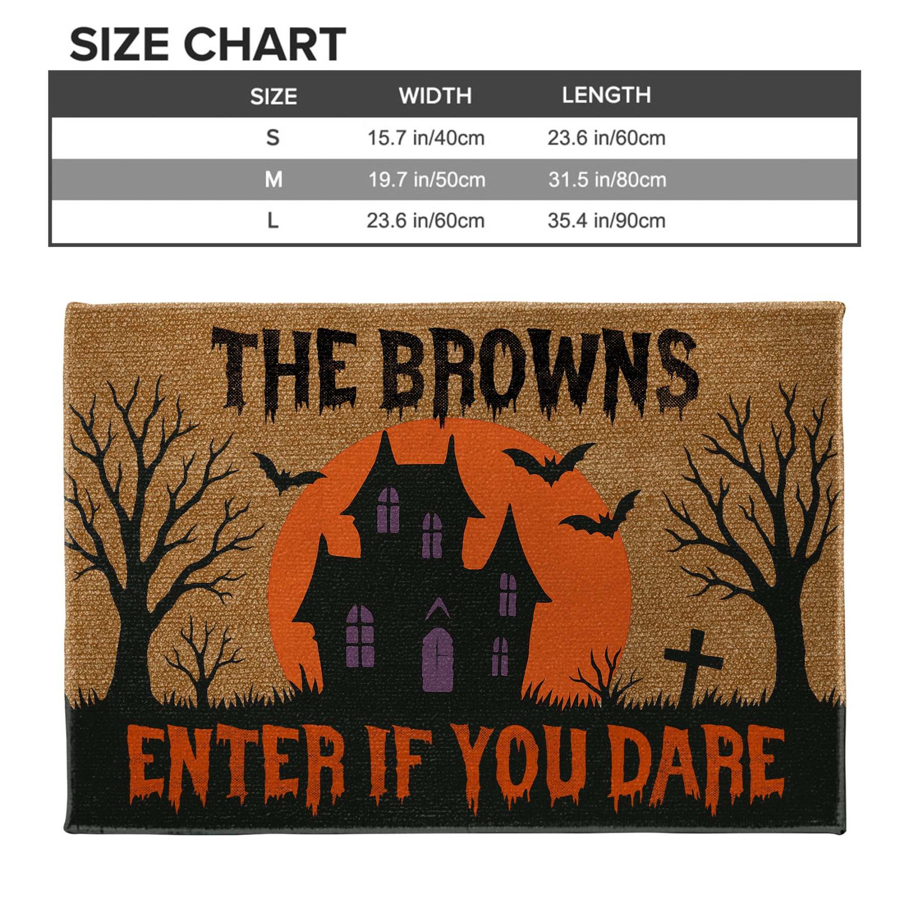 Enter If You Dare Haunted House Design, Personalized Custom Doormat, Gift For Home Owners
