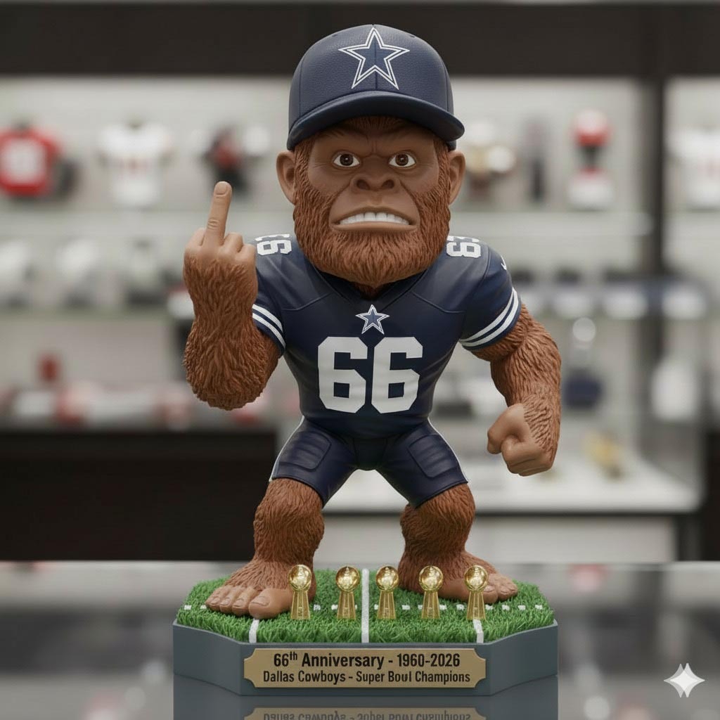 Dallas Cowboys Packas 1960- 2026 Anniversary Edition Funny Bigfoot Figurine