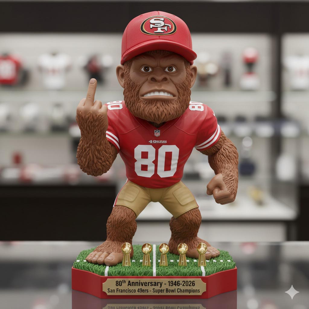 San Francisco 49ers 1946 - 2026 Anniversary Edition Funny Bigfoot Figurine