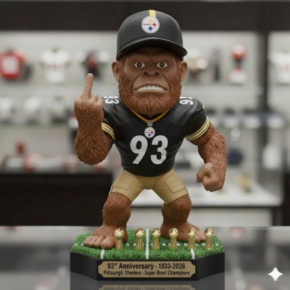 Pittsburgh Steelers Packas 1933- 2026 Anniversary Edition Funny Bigfoot Figurine