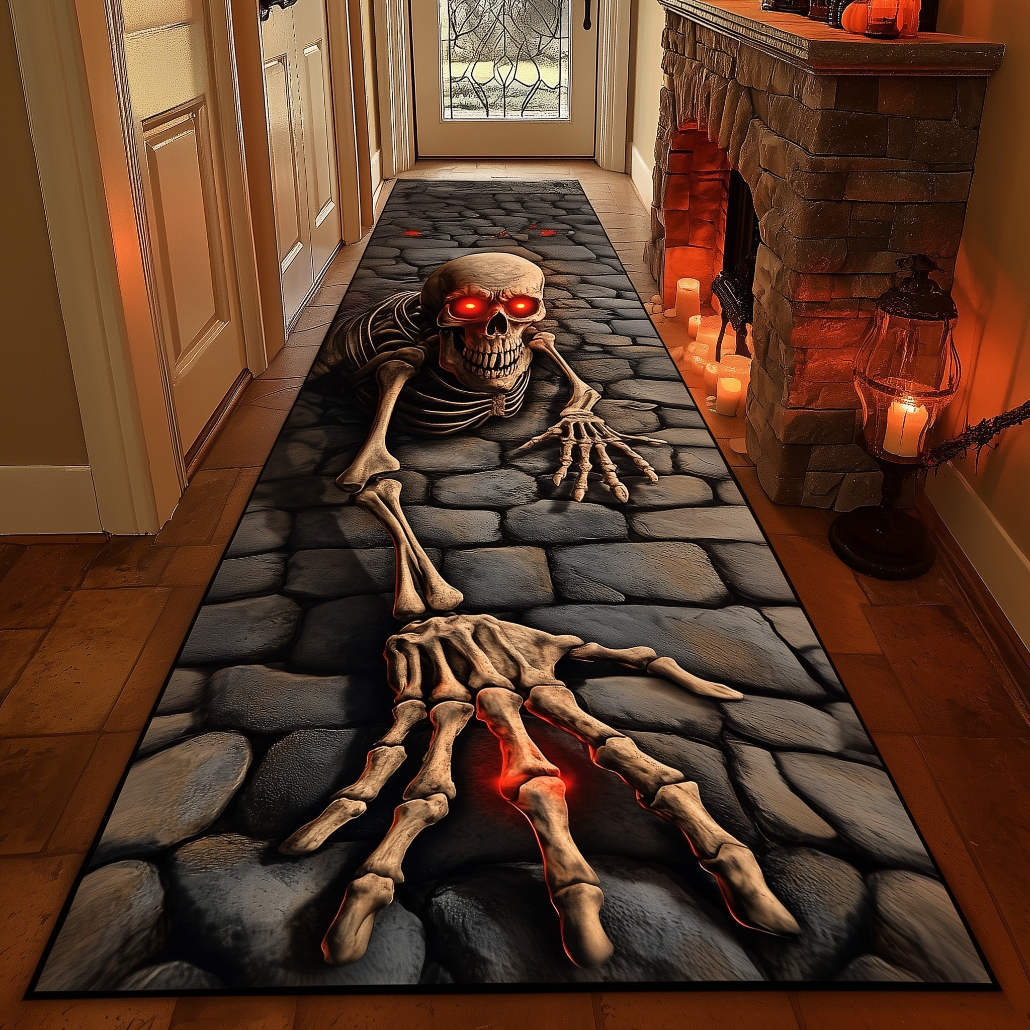 Spooky Skeleton Runner Rug