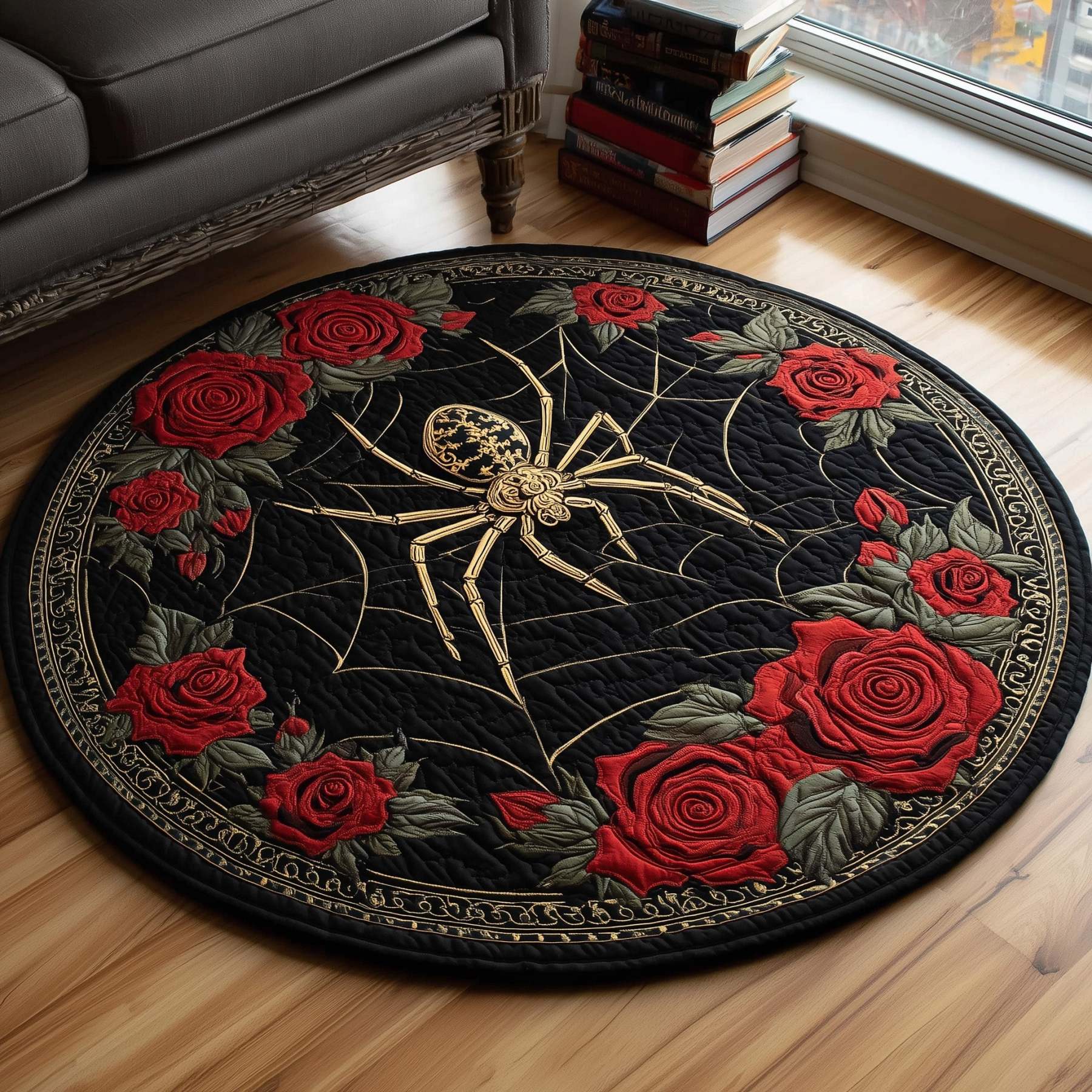 Spider Quilted Round Mat