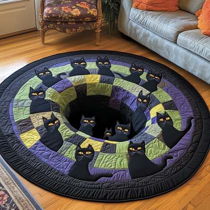 Trick or Treat Quilted Round Mat