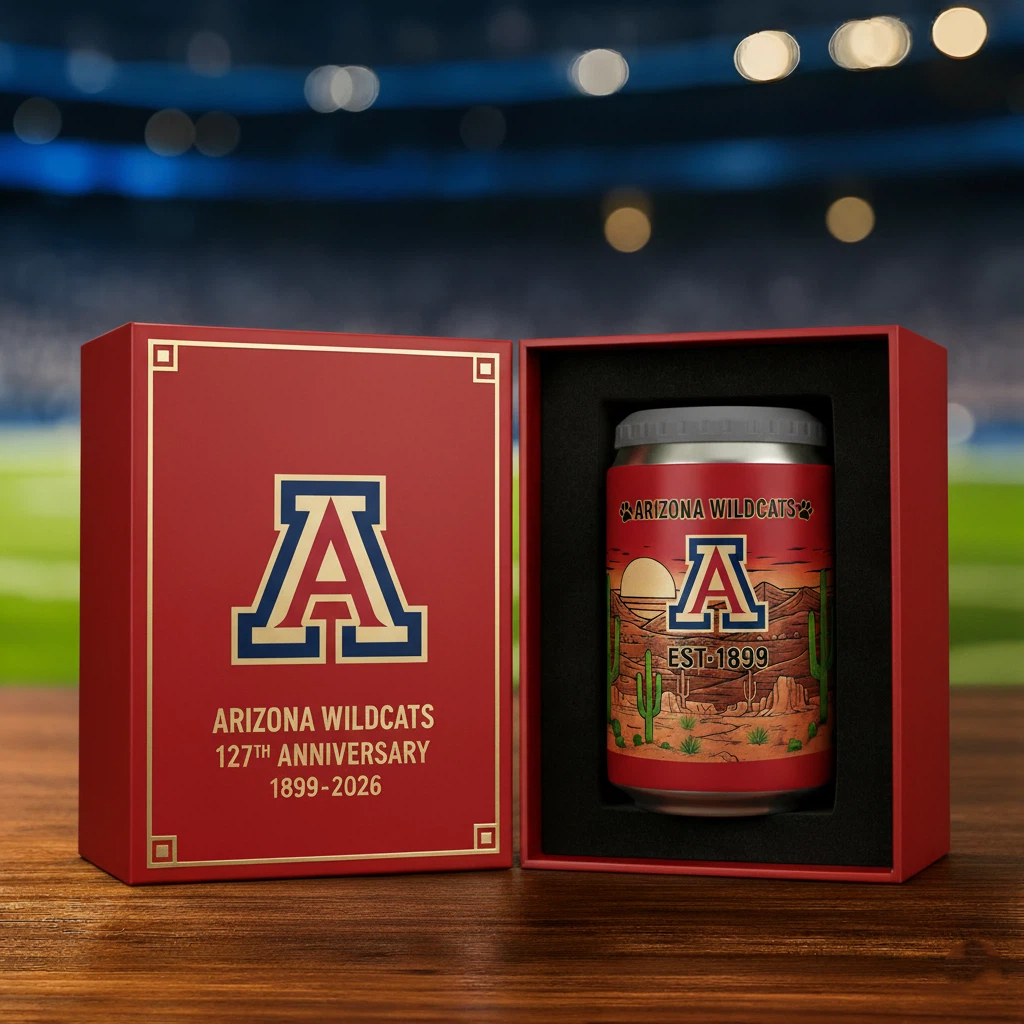 Arizona Wildcats football 127th Anniversary Can Cooler Holder