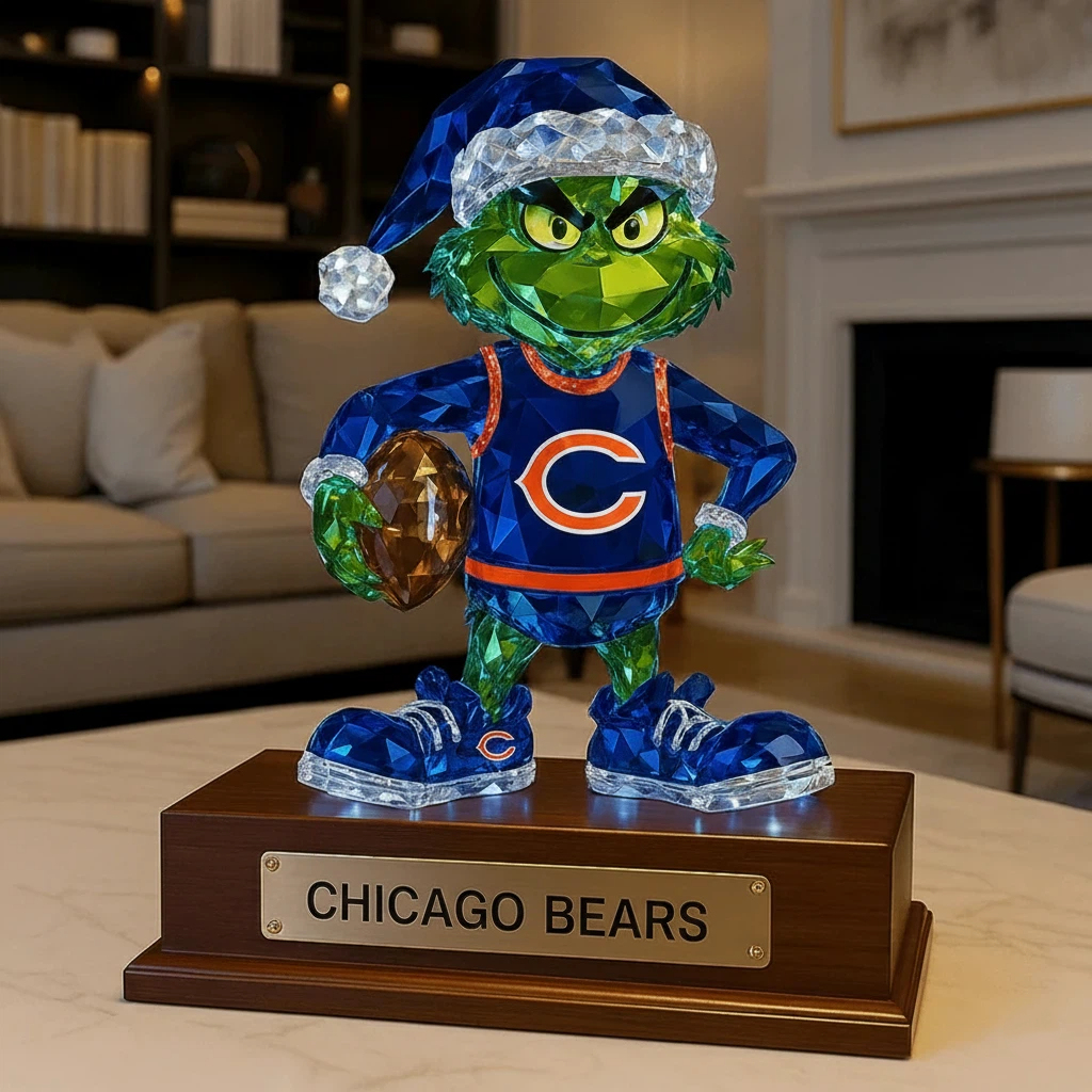 Football Team  Crystal Figurine Desktop Ornament