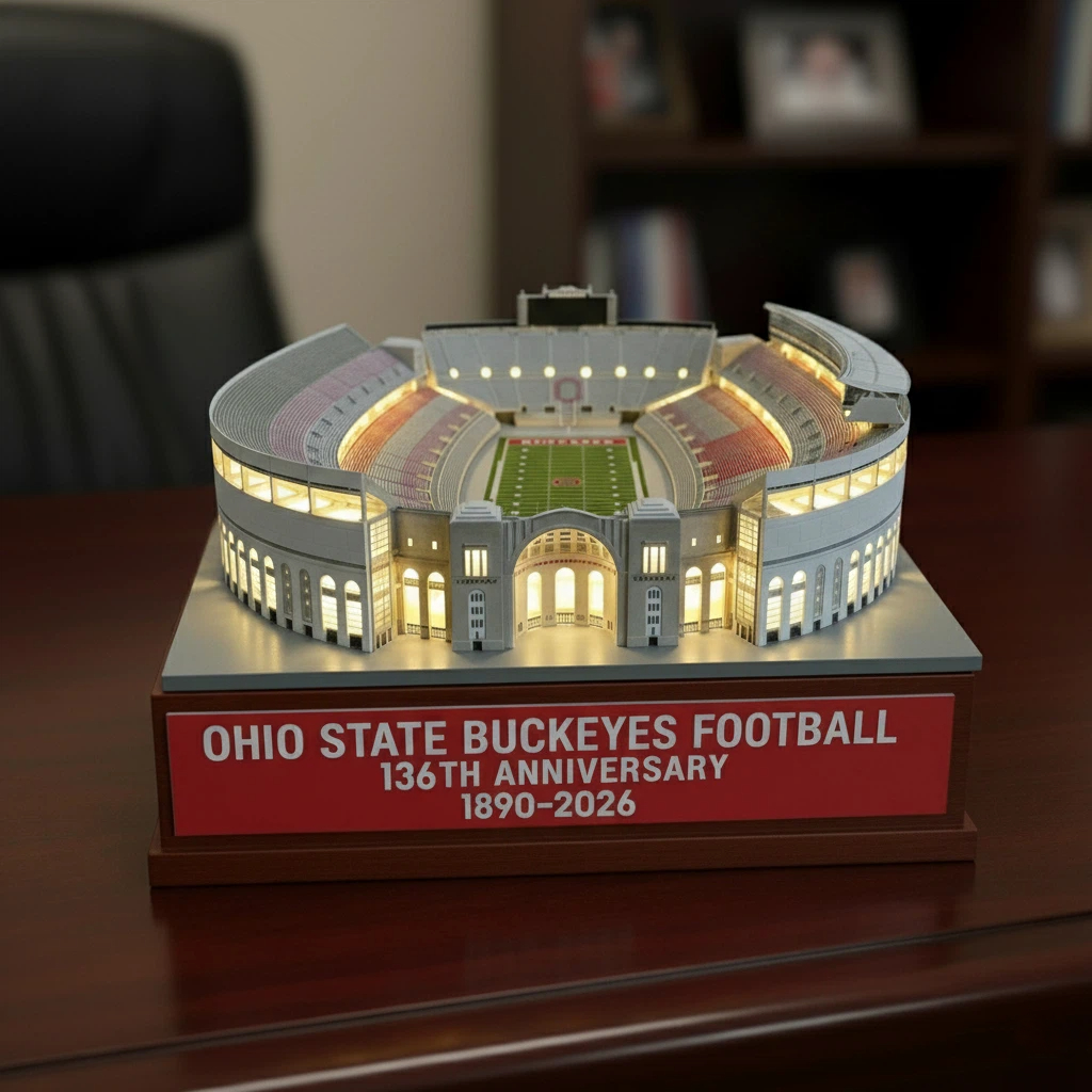 Ohio State Buckeyes Football 136th Anniversary Ohio Stadium Light-Up Collectible Model