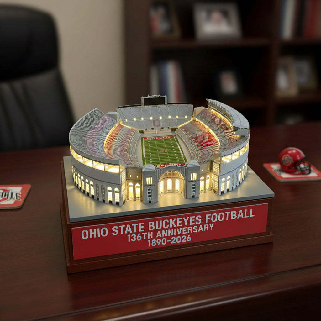 Ohio State Buckeyes Football 136th Anniversary Ohio Stadium Light-Up Collectible Model