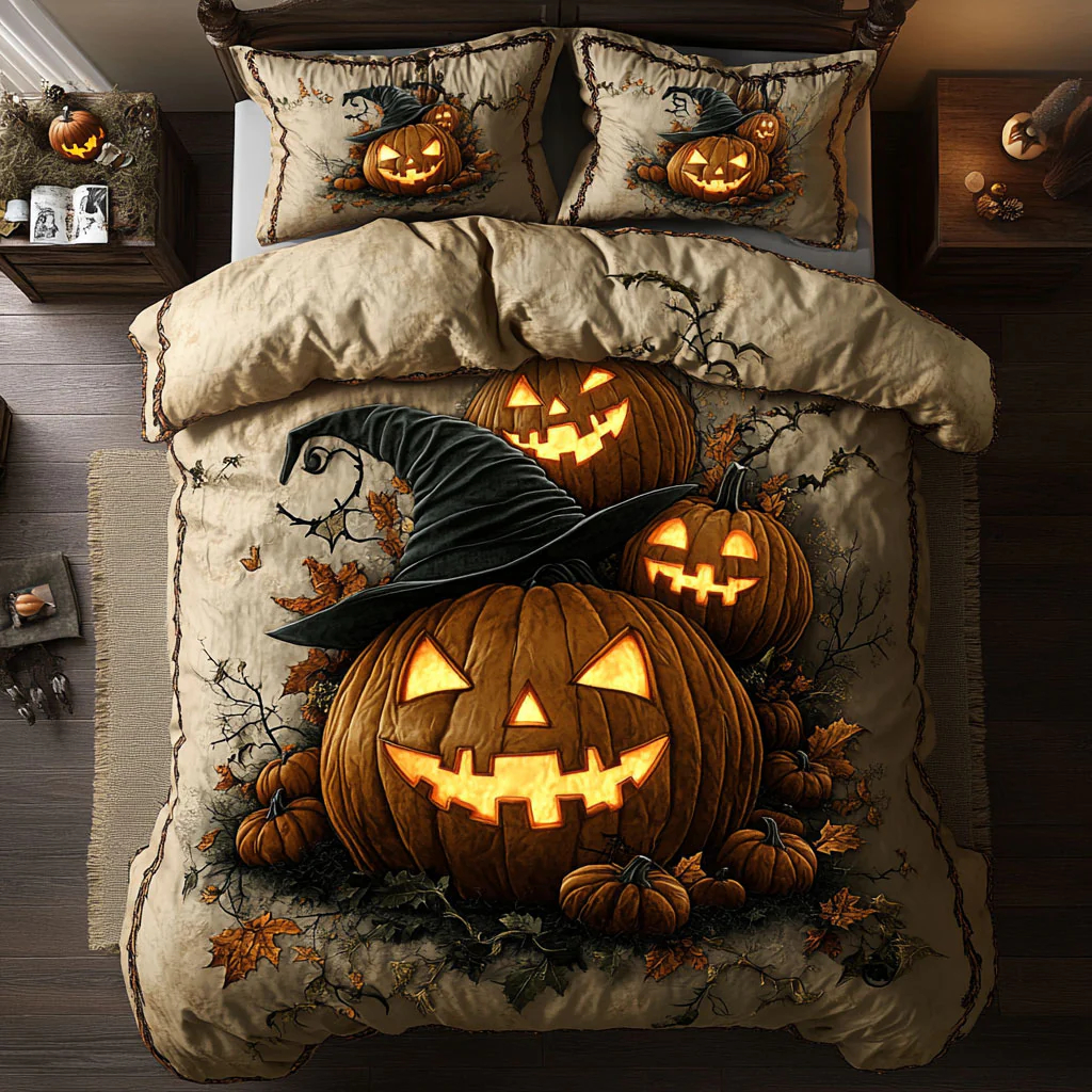 Pumpkin Topple Duvet Cover Set