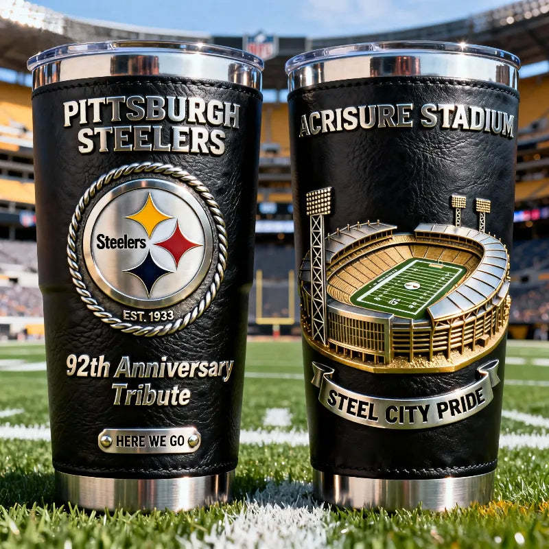 Pittsburgh Steelers 92nd Anniversary Tribute Tumbler – Acrisure Stadium Edition