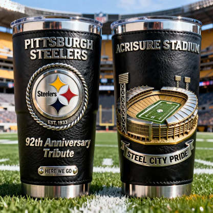 Pittsburgh Steelers 92nd Anniversary Tribute Tumbler – Acrisure Stadium Edition