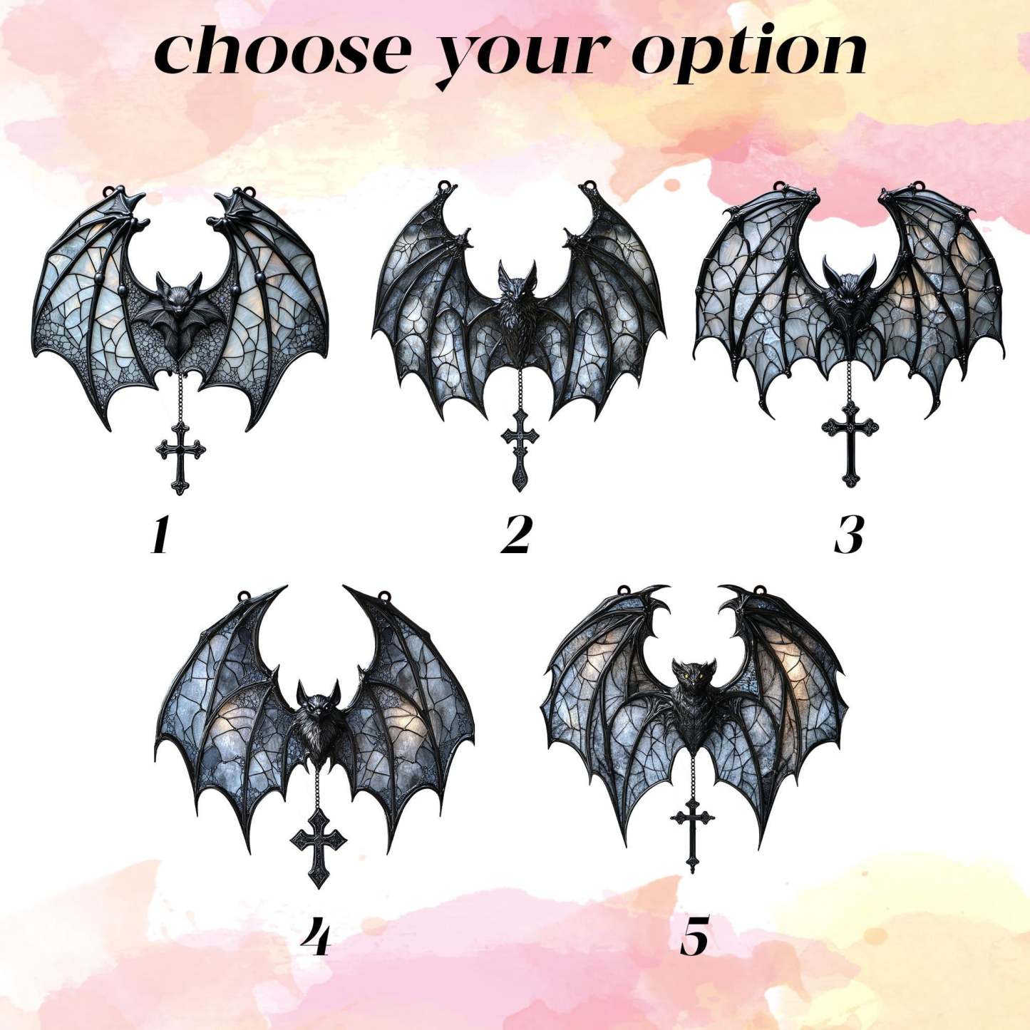 Gothic Bat Acrylic Window Suncatcher