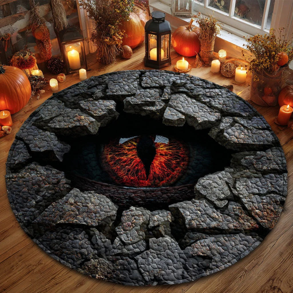 Demon Eye Quilted Round Mat