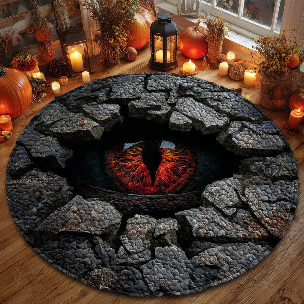 Demon Eye Quilted Round Mat