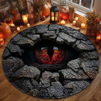 Demon Eye Quilted Round Mat