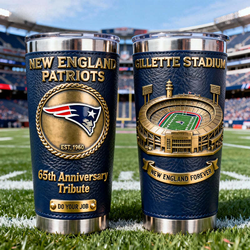 New England Patriots 65th Anniversary Tribute Tumbler – Gillette Stadium Edition