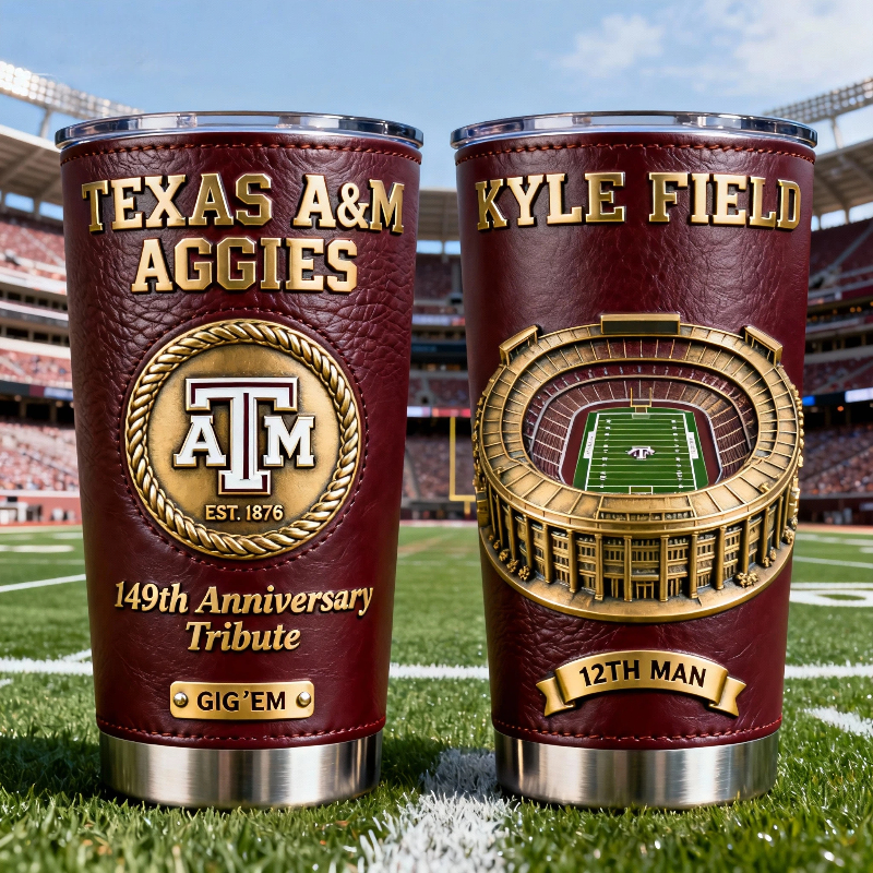 🏆 College Football Team Anniversary Premium Tribute Tumbler 🏈