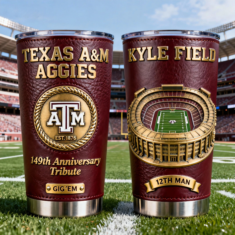 🏆 College Football Team Anniversary Premium Tribute Tumbler 🏈