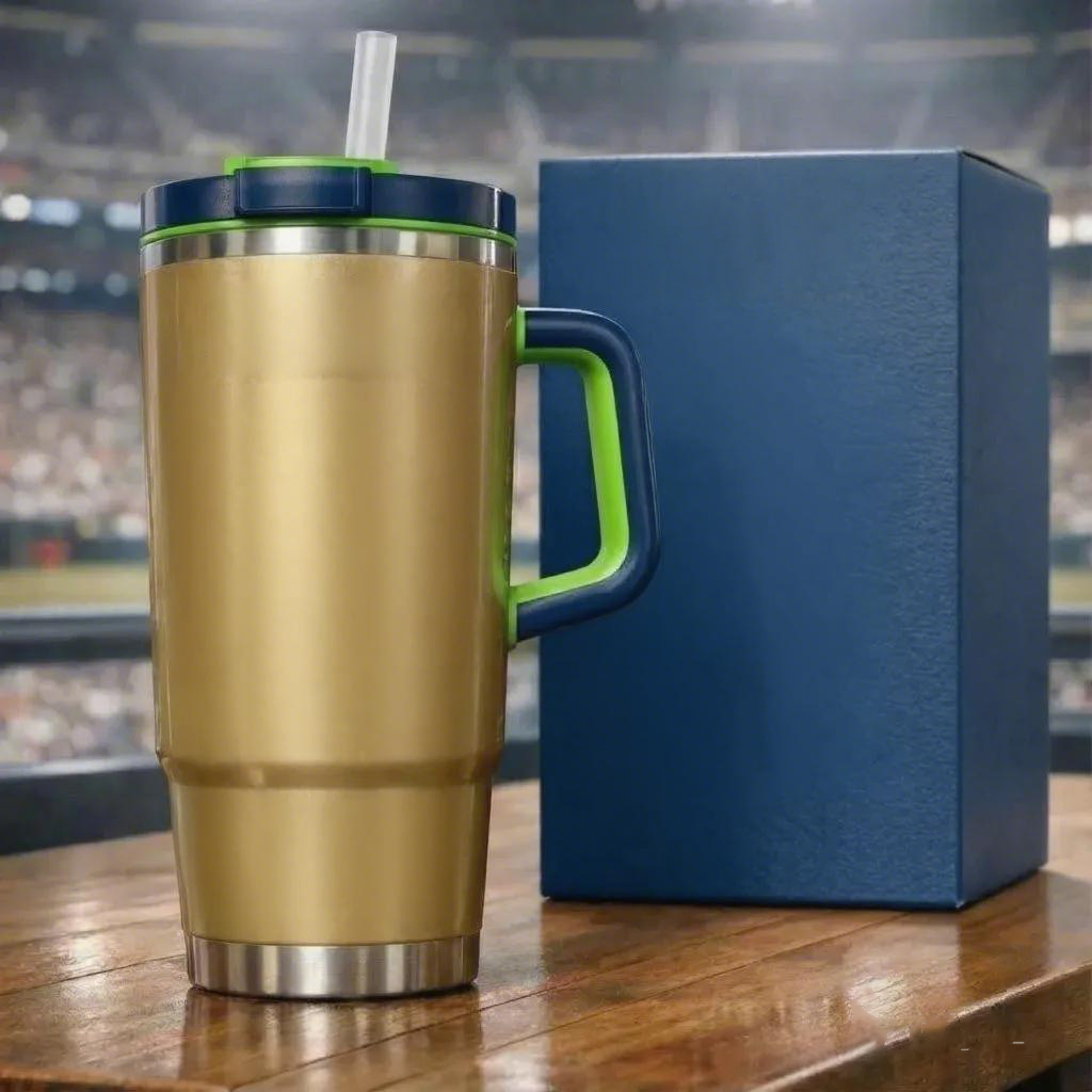Limited Edition: Seattle Seahawks 50th Anniversary Gold Yeti Tumbler (1976-2026)