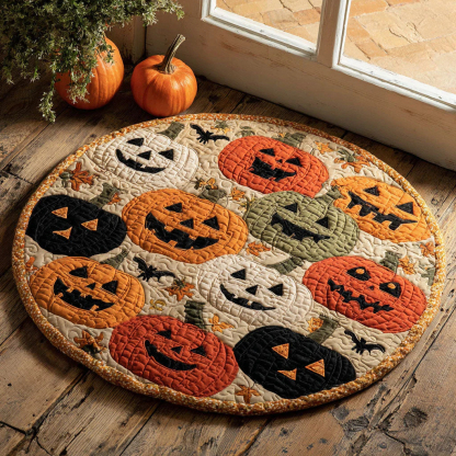 Halloween Theme Quilted Round Mat