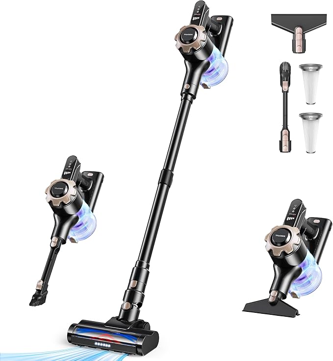 8-in-1 Cordless Vacuum Cleaner: Lightweight Stick with 45min Runtime & Powerful Suction