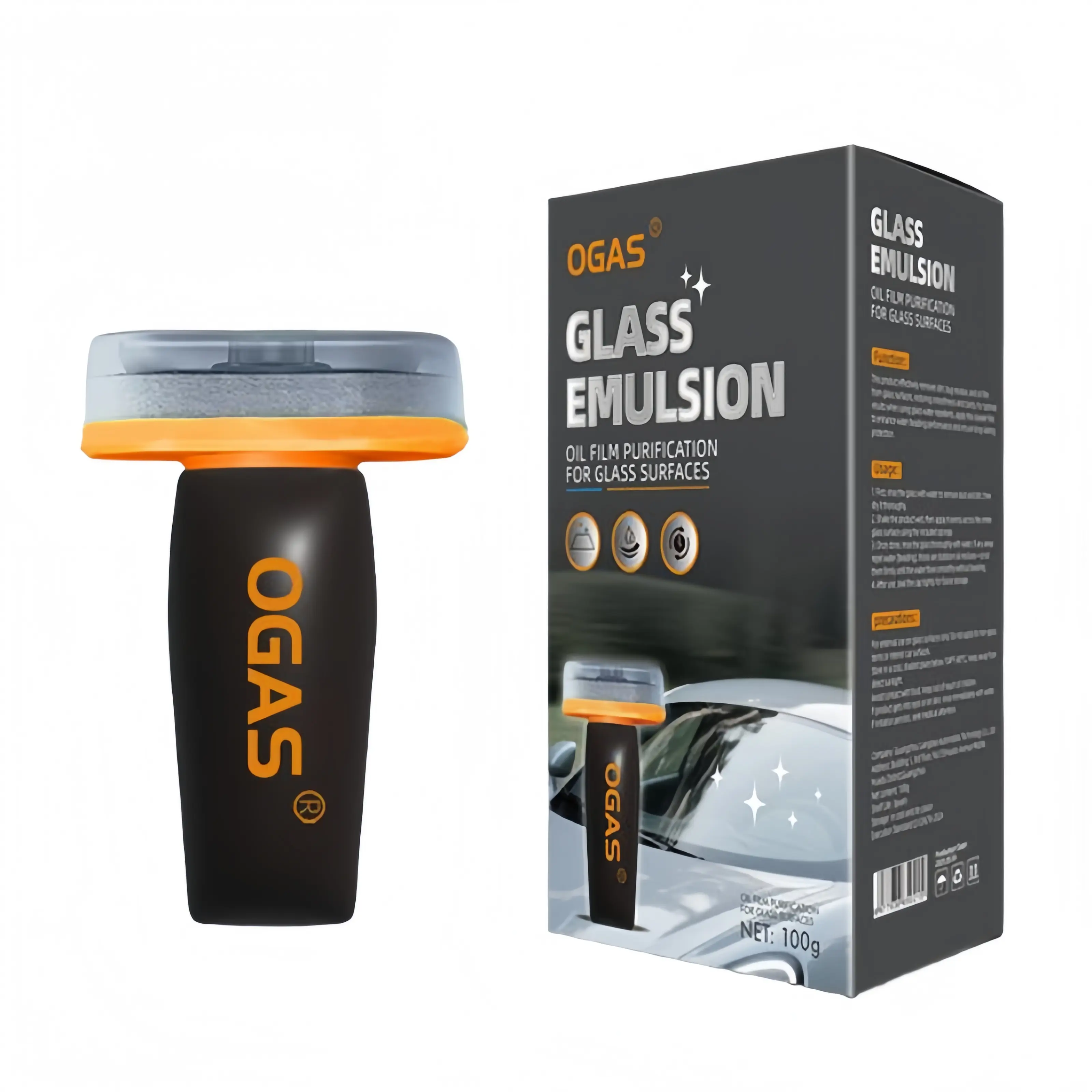 Car Glass Oil Film Remover Wand - Ultimate Rain Prep Solution for Clear Vision