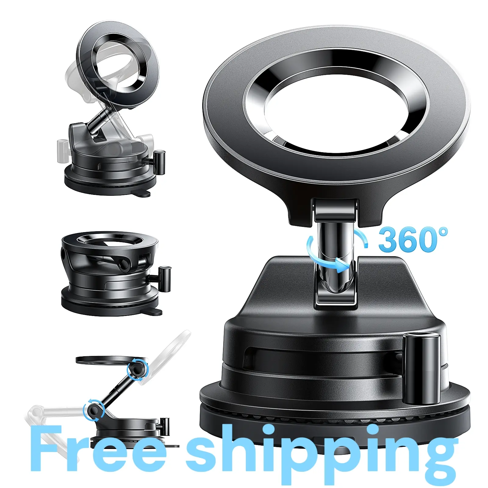 LISEN for Magsafe Car Mount, Magnetic Phone Holders for Your Car, Vacuum Phone Mount for Car Accessories for Women Men Interior Jeep BMW, SuctionPro Gifts Kits, for iPhone 17 Pro Max 16 15 14 13